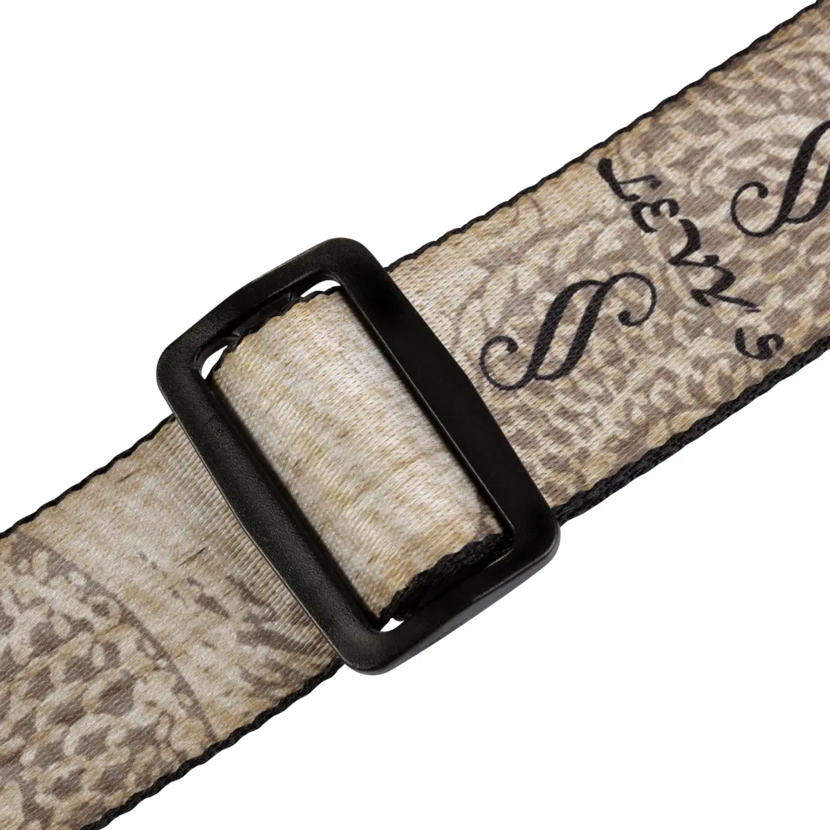 Levy's Leathers Dragon & Hanzi Polyester Guitar Strap 152cm (60") | Genuine Leather Ends - view 3