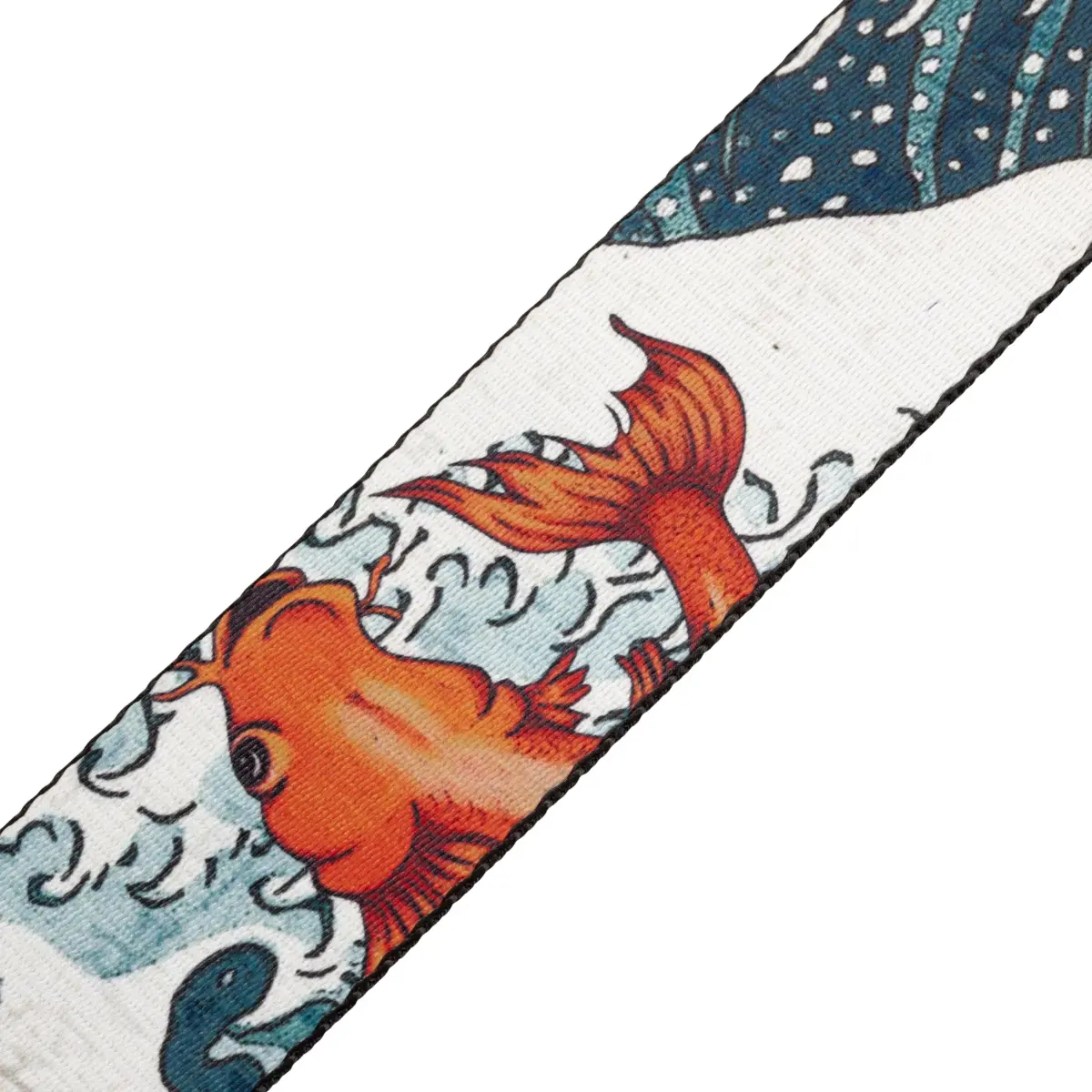 Levy's 2" Polyester Guitar Strap with Koi Fish & Waves Design, 35"-65" Adjustable Length | Sublimation Printed, Color-Fast - view 4
