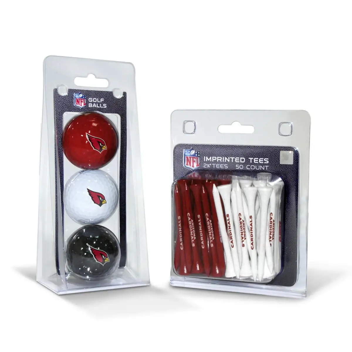 Team Golf Arizona Cardinals 3 Golf Balls & 50 Tees Pack | Officially Licensed NFL Fan Gear - main product image