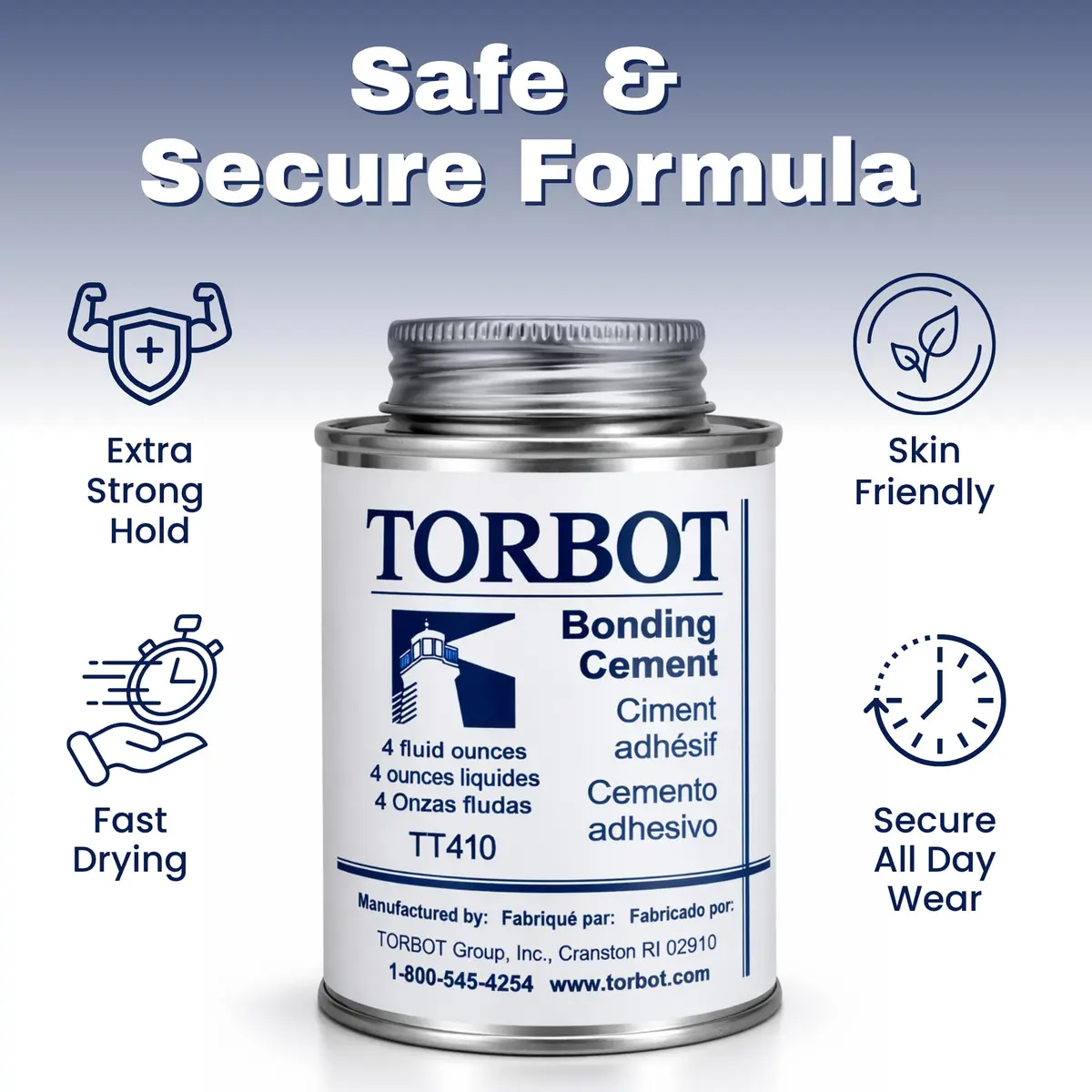 Torbot Liquid Bonding Cement 236ml (8 Fl Oz) | Extra Strong Adhesive for Ostomy Appliances - view 2
