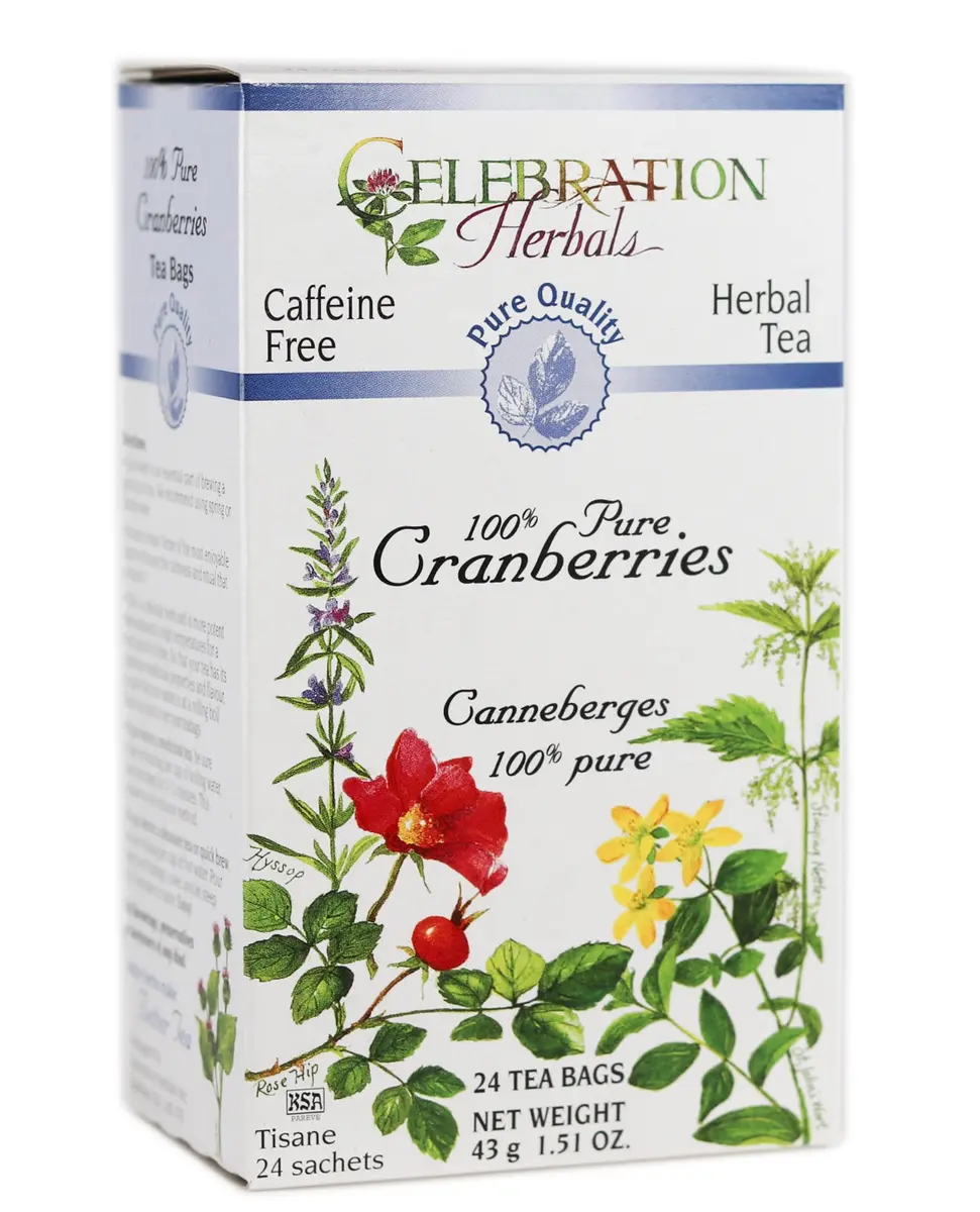 Celebration HERBALS Cranberries Pure Quality 24, Count | Tart, refreshing herbal tea with antioxidant support in India - main product image