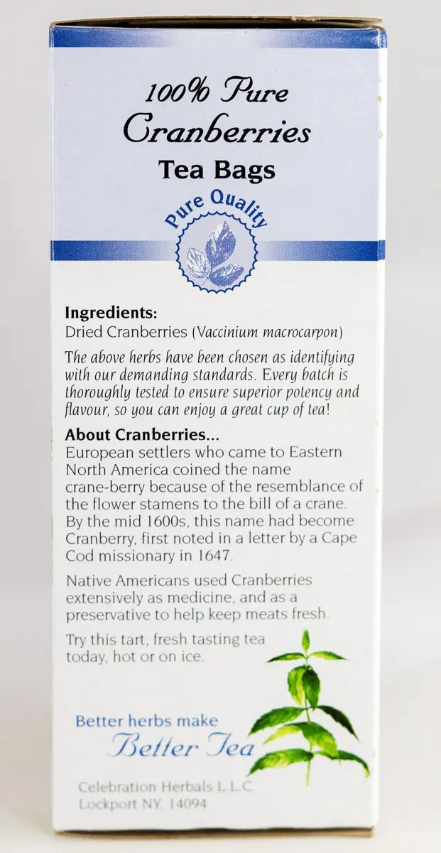 Celebration HERBALS Cranberries Pure Quality 24, Count | Tart, refreshing herbal tea with antioxidant support in India - view 5