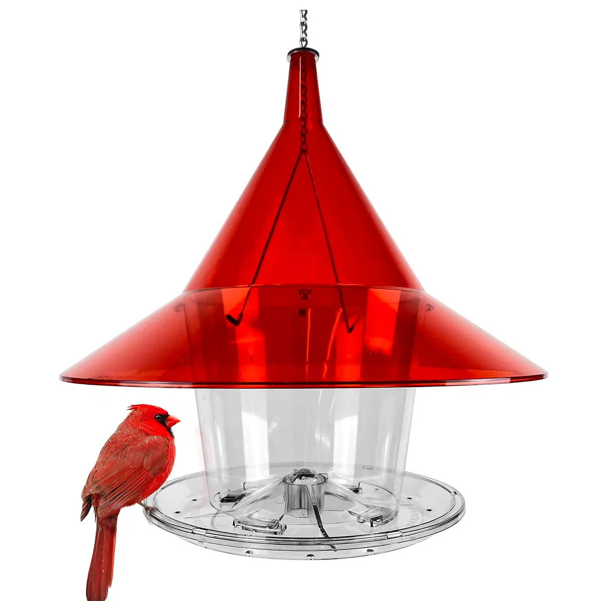 Sky Cafe Squirrel Proof Bird Feeder for Outside - Very Large, 17 in. Diameter, 1.5 Gallon Birdseed Capacity | Made in USA - main product image