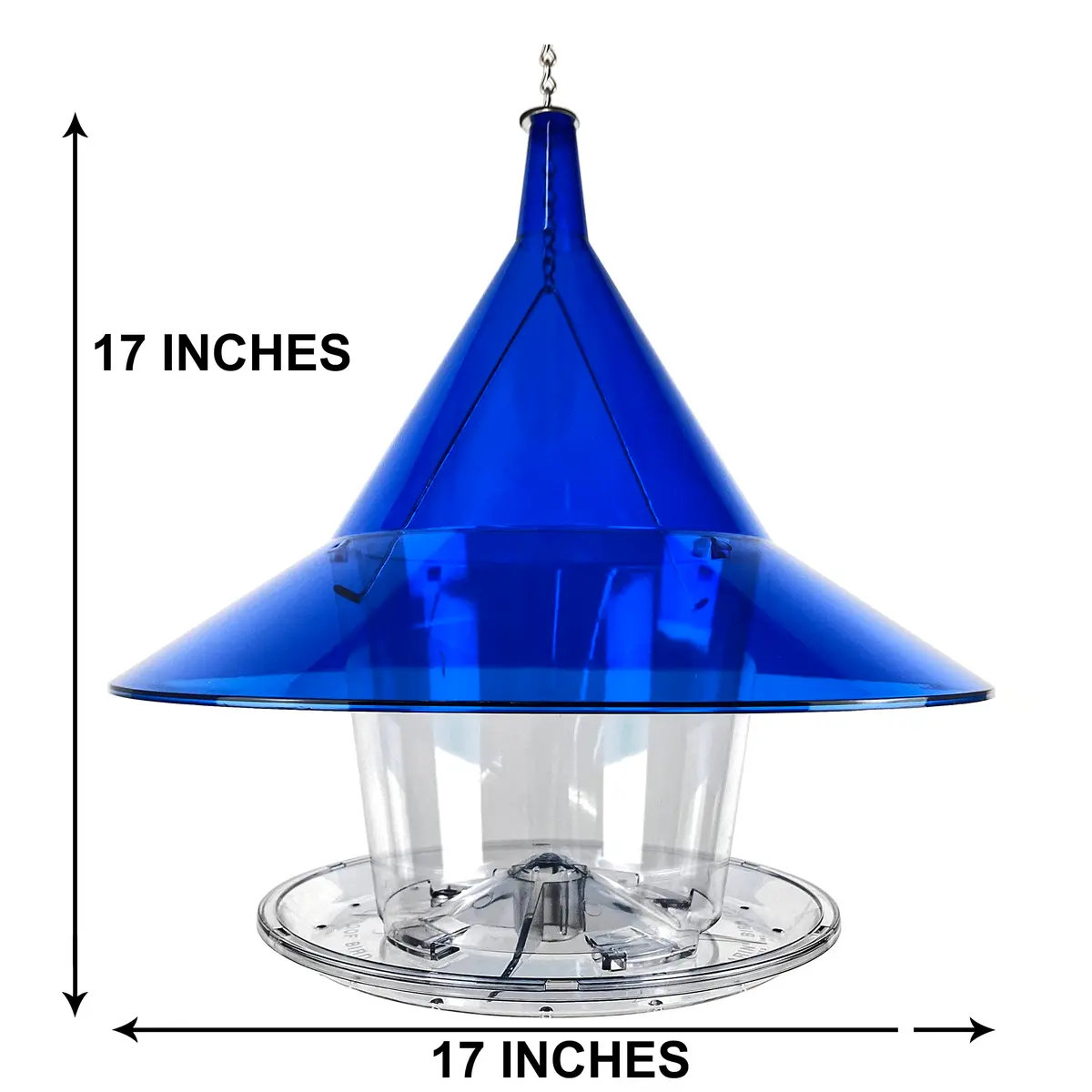 Sky Cafe Squirrel Proof Bird Feeder for Outside | Large, 17 in. Diameter, 1.5 Gallon Capacity, Made in USA - view 6