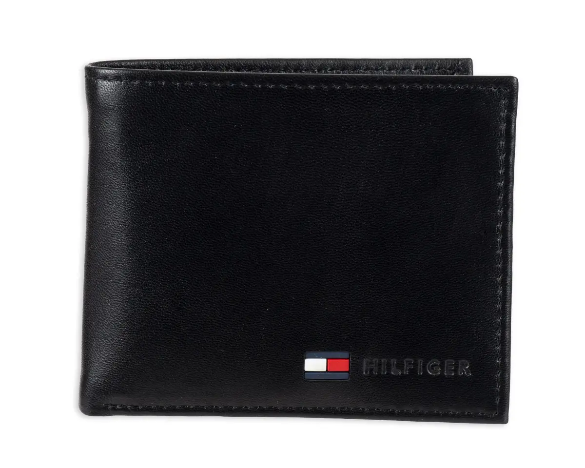 Tommy Hilfiger Genuine Leather Slim Bifold Wallet with Coin Pocket | RFID Blocking - main product image
