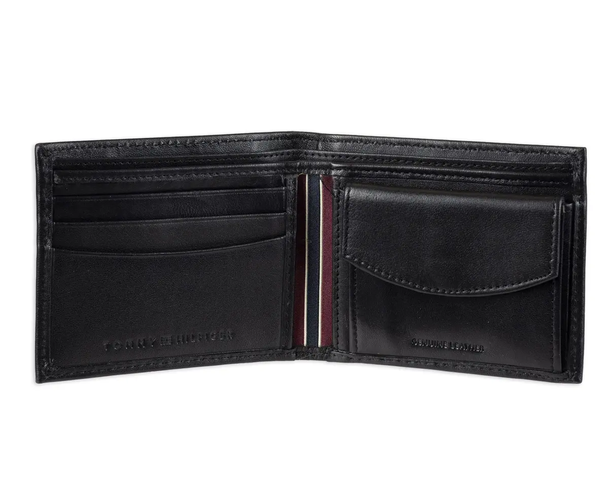 Tommy Hilfiger Genuine Leather Slim Bifold Wallet with Coin Pocket | RFID Blocking - view 4