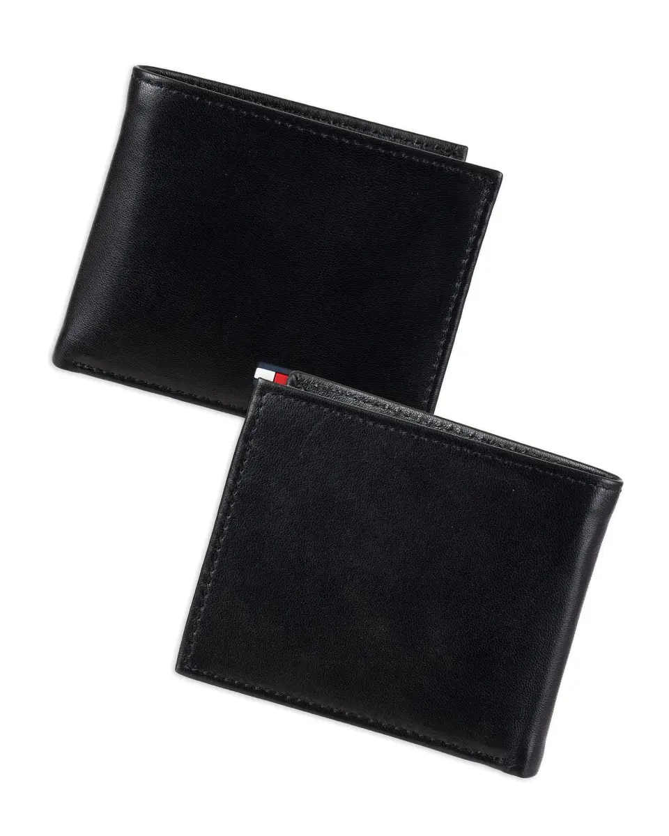 Tommy Hilfiger Genuine Leather Slim Bifold Wallet with Coin Pocket | RFID Blocking - view 2