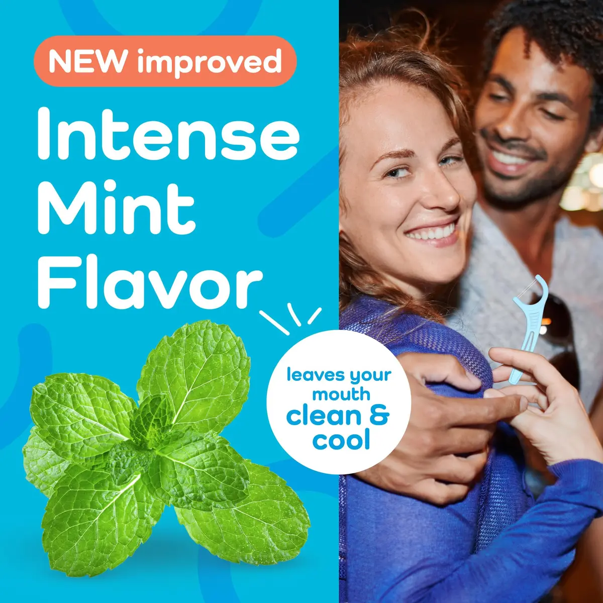 Plackers Twin Line Floss Picks, Intense Mint, 75 Count | Double Floss Surface, Mint Flavor, On-the-Go Oral Care - view 4