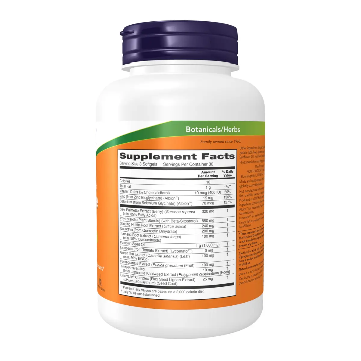 NOW Prostate Health Softgels 90 Count | Clinical Strength Botanicals & Nutrients Support - view 2