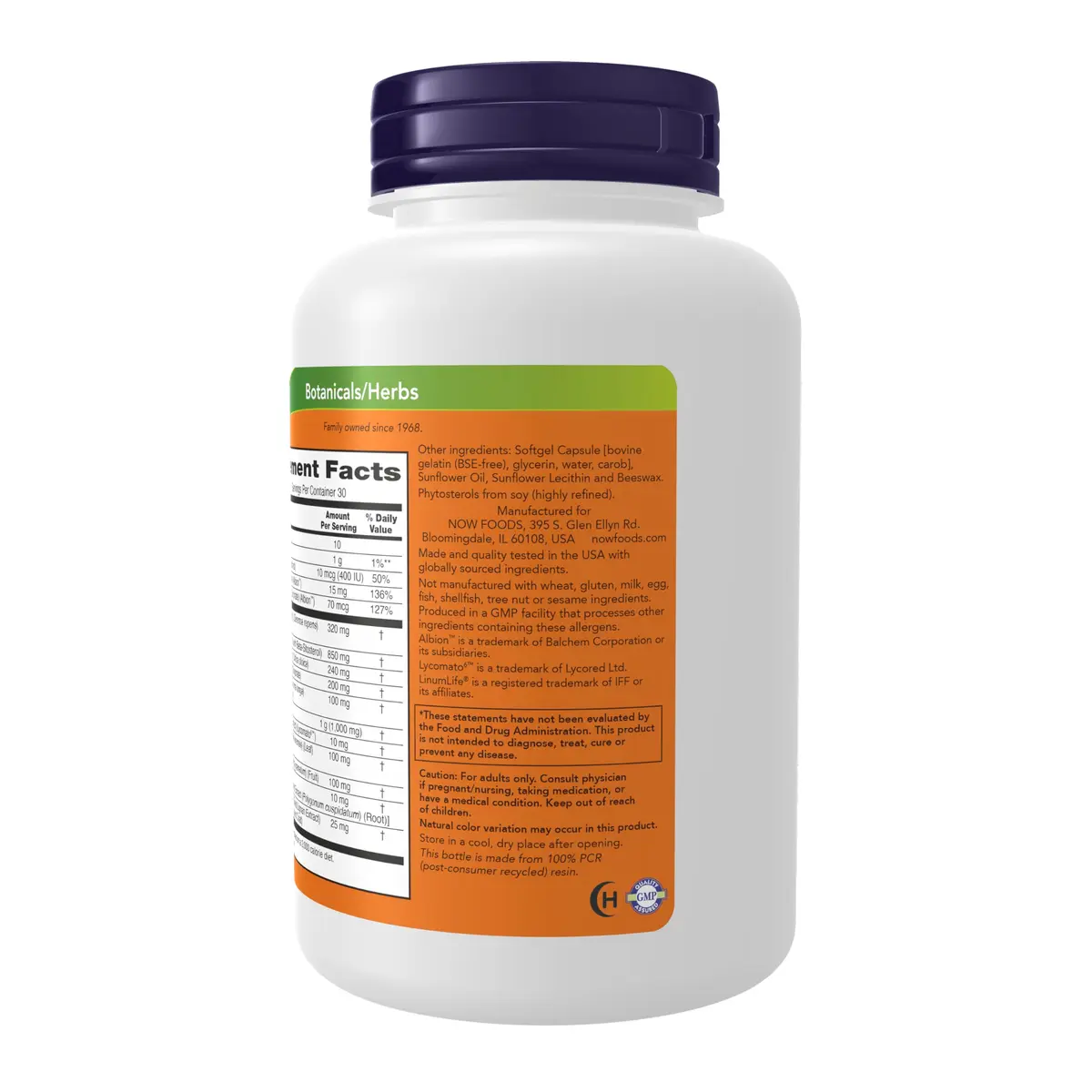NOW Prostate Health Softgels 90 Count | Clinical Strength Botanicals & Nutrients Support - view 3