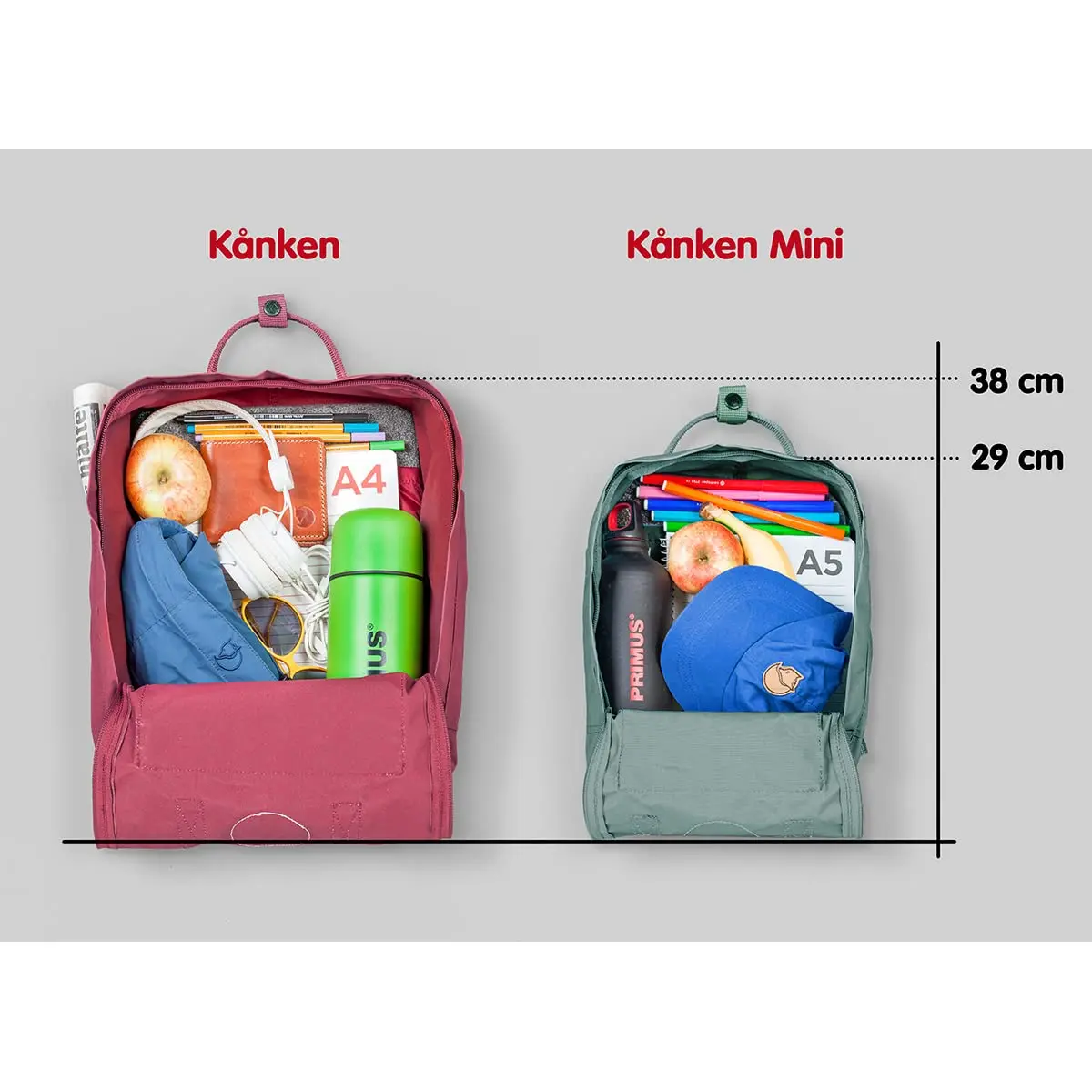 Fjällräven Kånken Mini Backpack Navy 7L (0.25 cu ft) | Durable Vinylon F Fabric - view 3