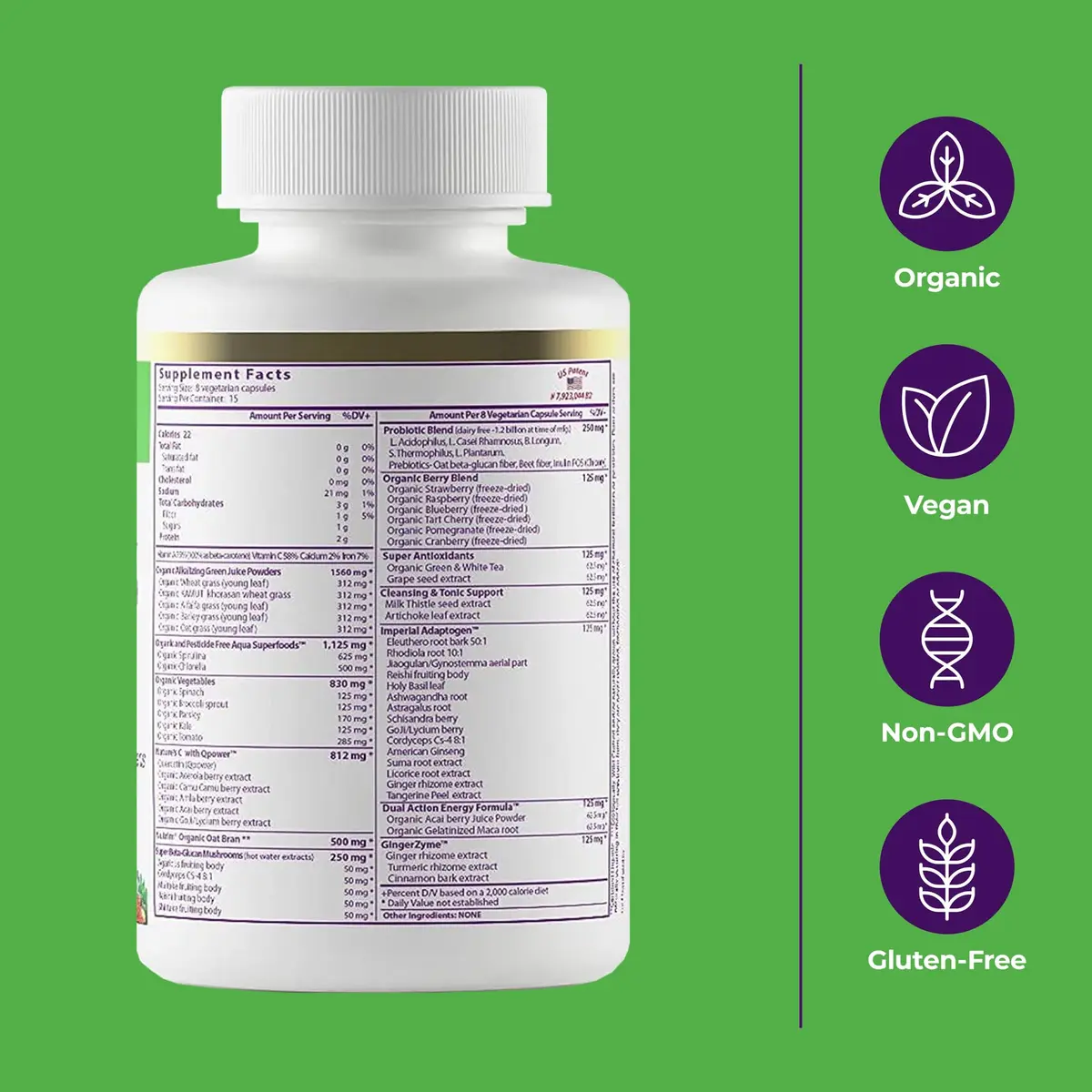 Paradise Herbs & Essentials ORAC Energy Superfood Capsules 120 Ct | Organic, Gluten-Free, Vegan - view 6