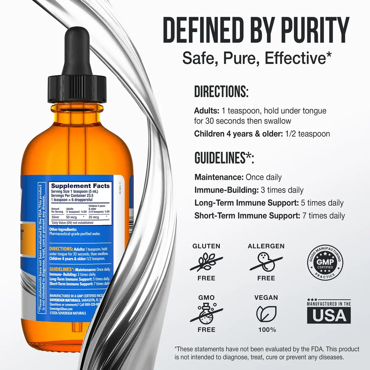 Sovereign Silver Kids Immune Support, Colloidal Silver, 4 fl oz (118 mL) | Gentle immune aid for children 4+ - view 4