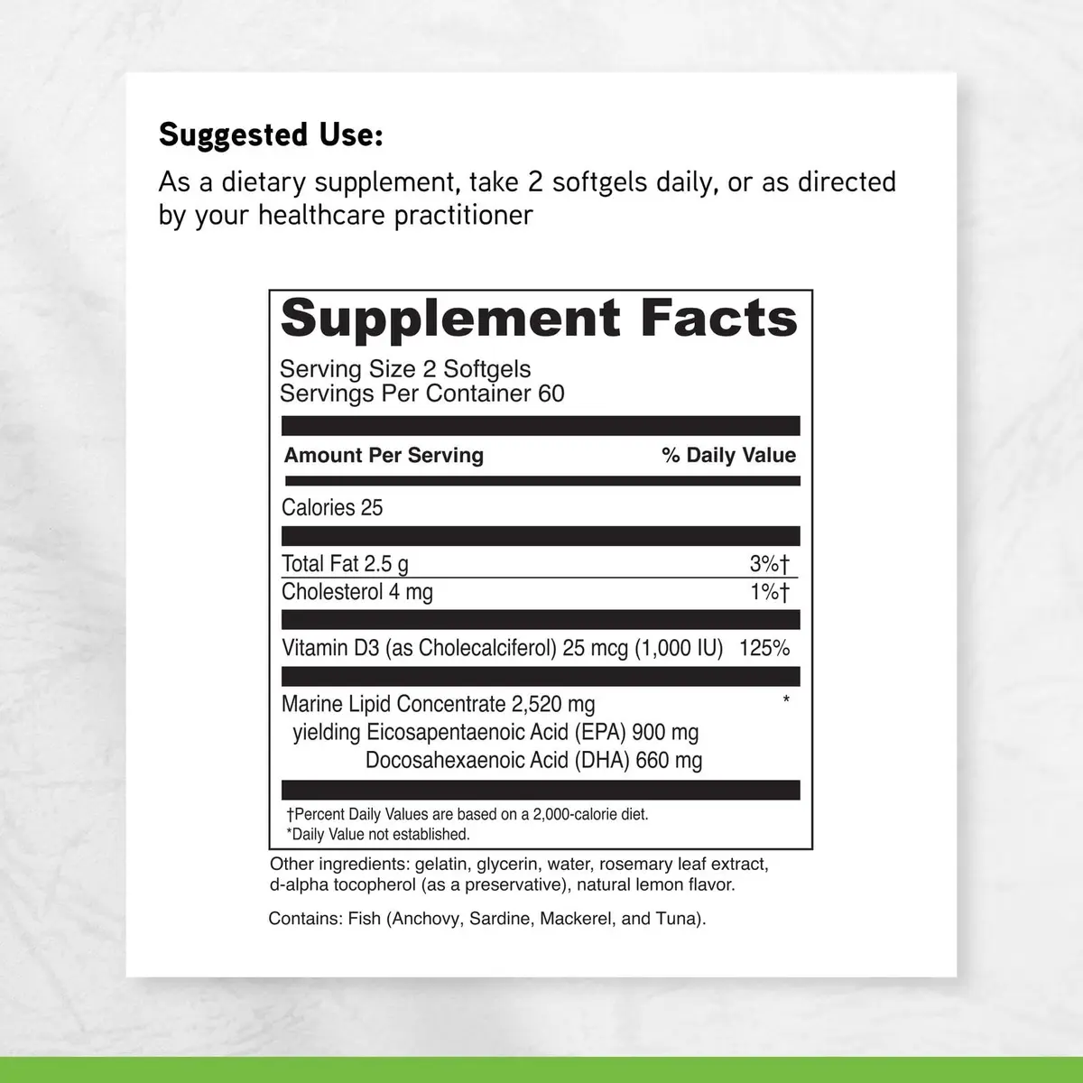 DAVINCI Omega 3 HP-D Softgels 120 Count | Supports Heart, Joints & Skin with Vitamin D3 - view 6