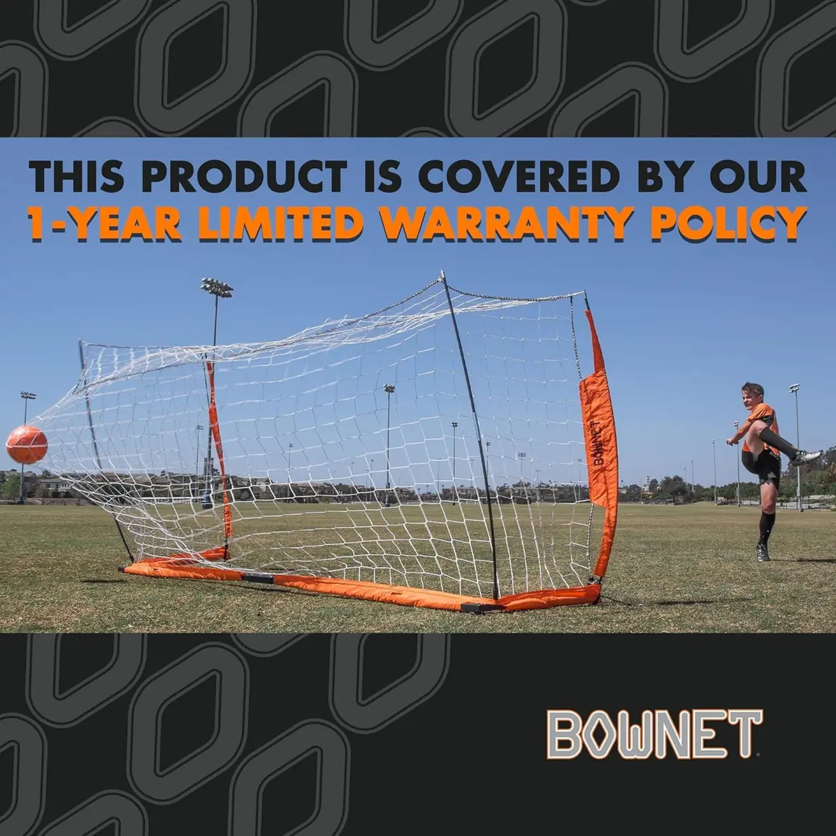 Bownet Folding Soccer Goal, Pop-Up Net with Carry Bag - 7'H x 14'W | Portable, Easy Setup for Indoor & Outdoor Play - view 5