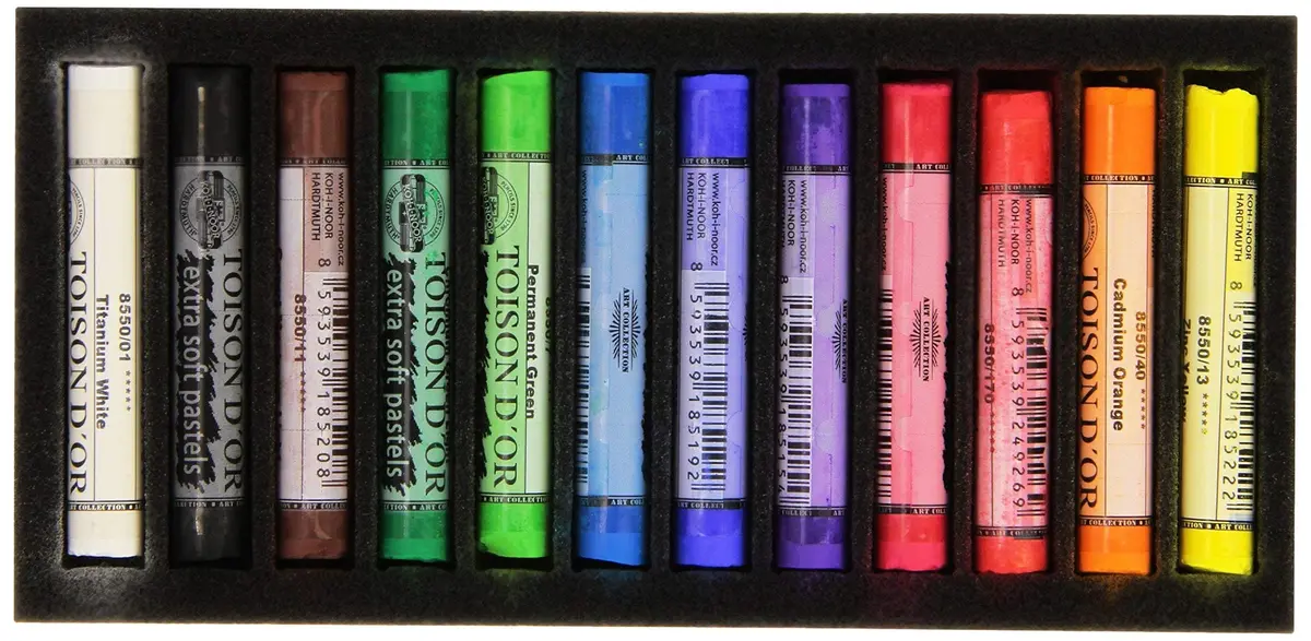Koh-I-Noor Extra Soft Pastels Set/12 (FA8552) | Assorted Colors Drawing Media - view 3