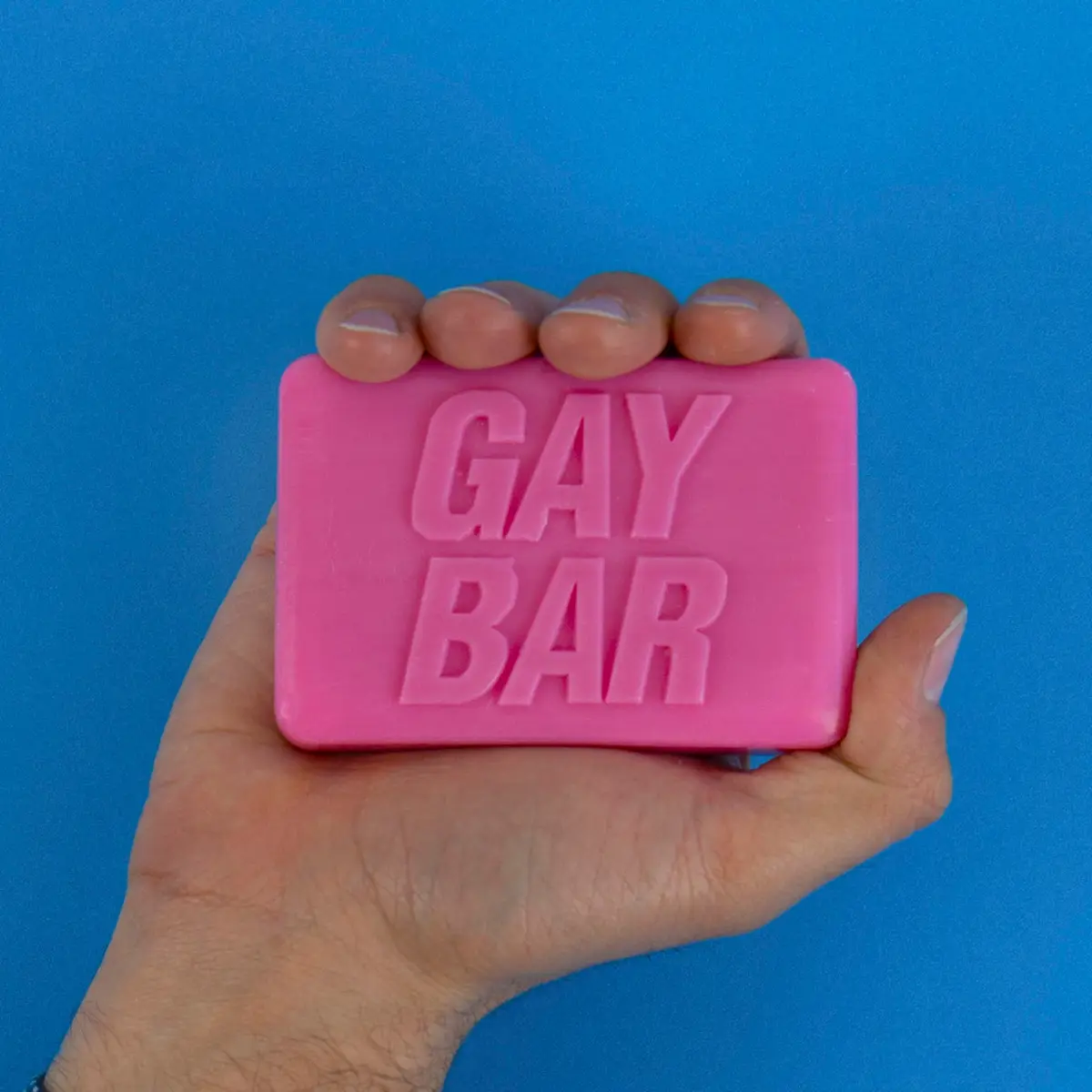 Gift Republic Gay Bar Soap Novelty Pride Soap 1 Count | Rose Scented Bright Pink Soap for Bathroom Fun - view 2