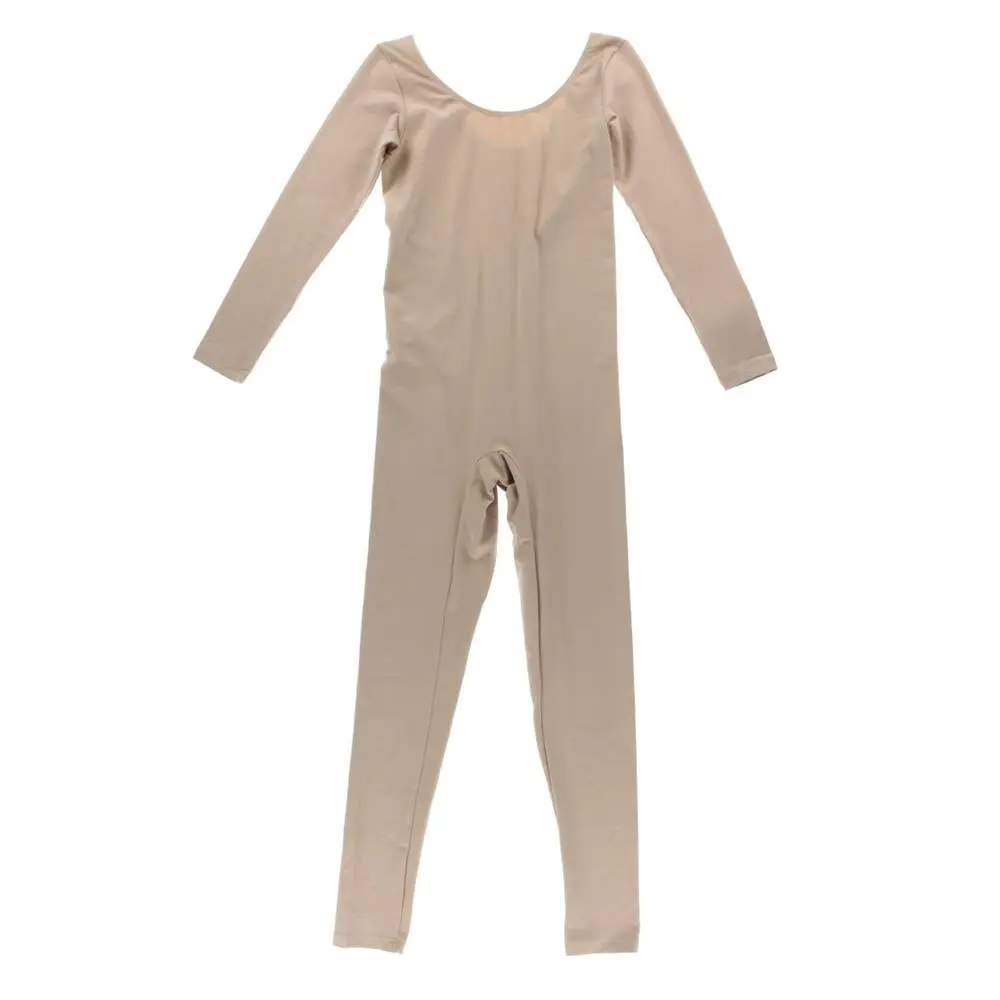 Eurotard 10129 Womens Long Sleeve Unitard Small Nude | Classic Dance & Gymwear - main product image