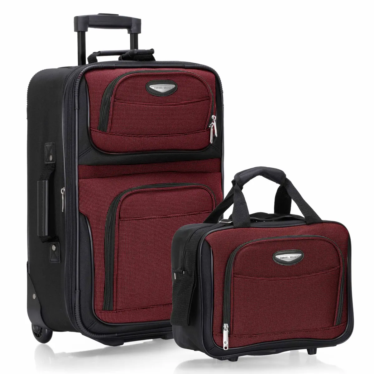 Travel Select Amsterdam Softside Expandable Luggage with Rolling Wheels, Red, 2-Piece Set (15/21) | Durable & Expandable Suitcase - main product image
