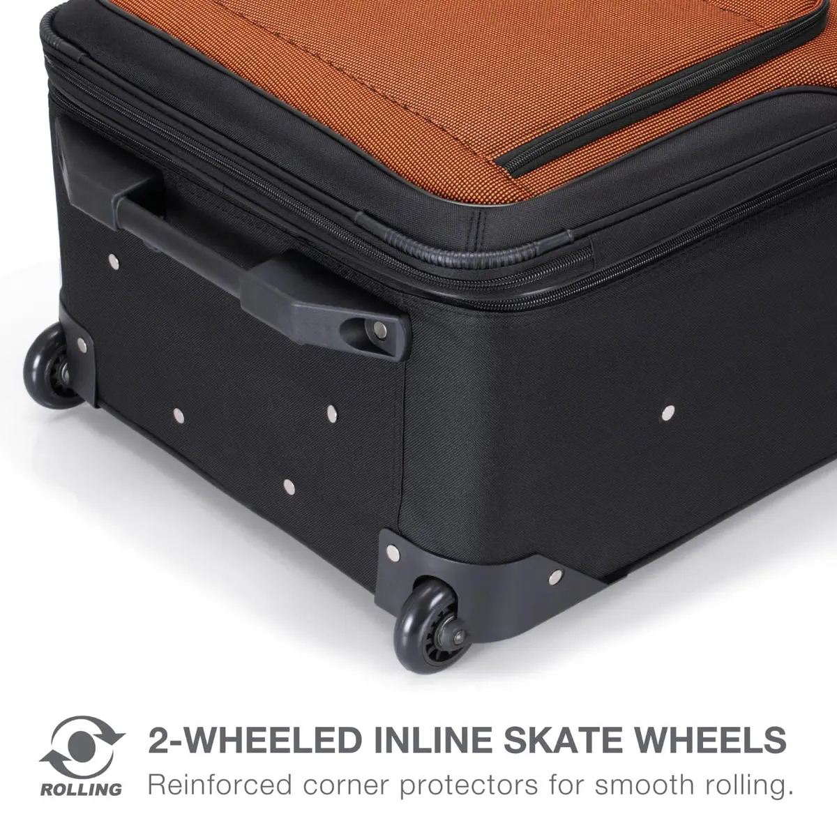 Travel Select Amsterdam Softside Expandable Luggage with Rolling Wheels, Navy, 2-Piece Set (15/21) | Lightweight & Expandable - view 3