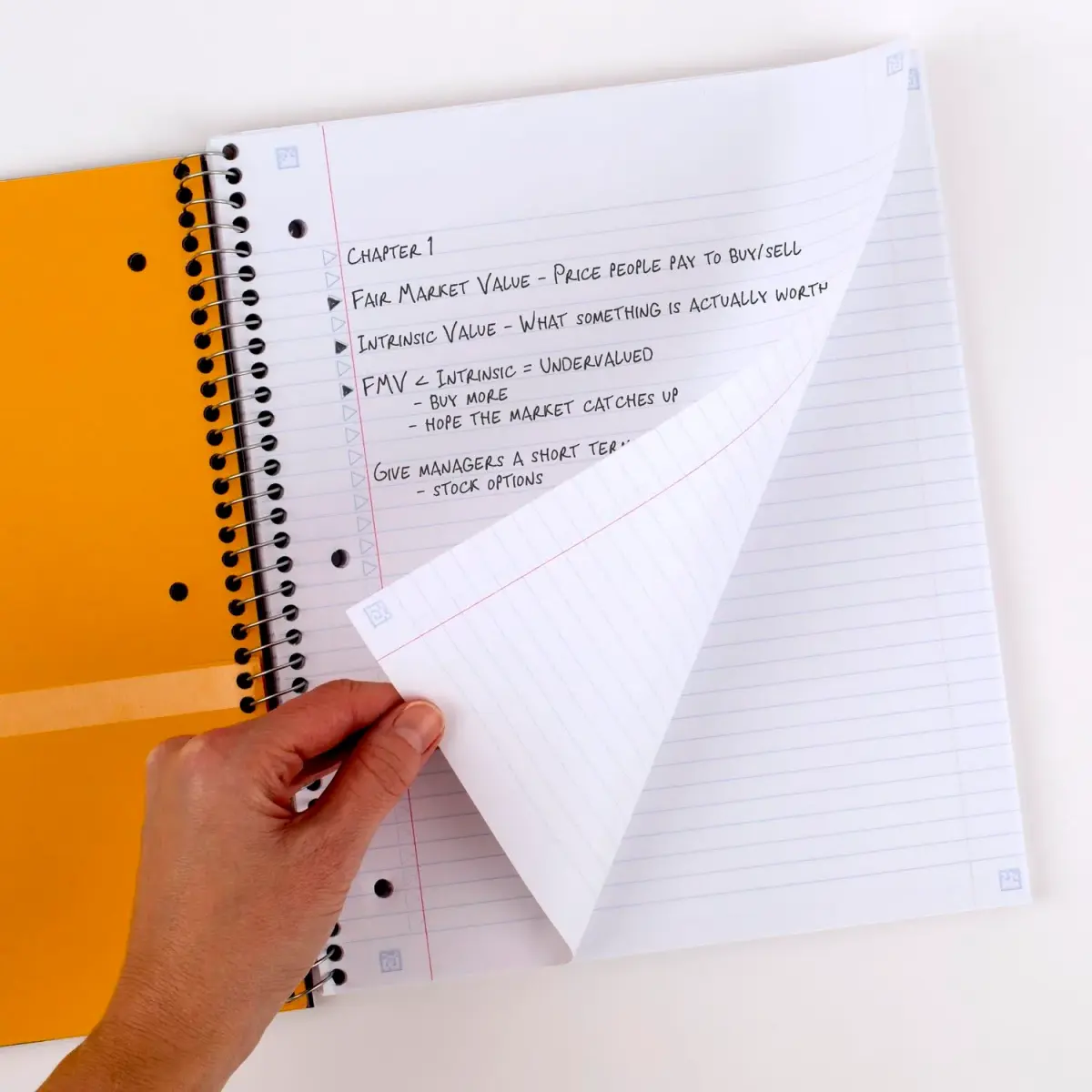 Five Star Spiral Notebook 1 Subject 100 Sheets 8.5" x 11" Fire Red | College Ruled Paper with Study App - view 3