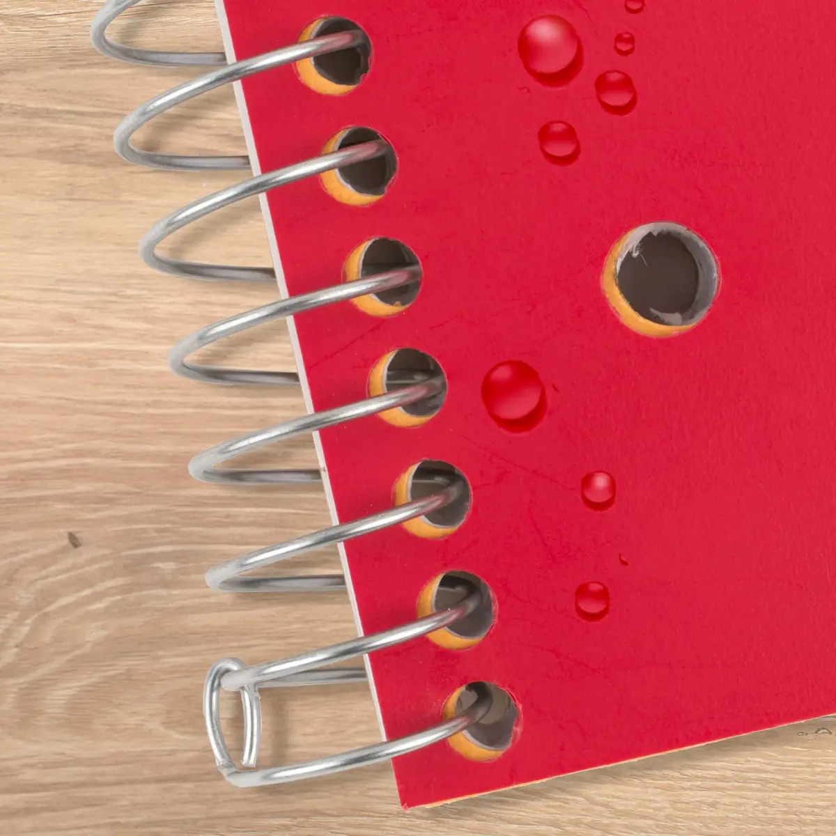 Five Star Spiral Notebook 5 Subject Red 200 Sheets (8.5" x 11") | College Ruled Paper Fights Ink Bleed - view 6