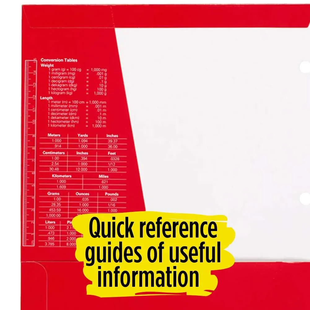 Five Star 4 Pocket Folder Red | Holds Letter Size (8.5" x 11") Sheets | 3-Hole Punched for Binders - view 5