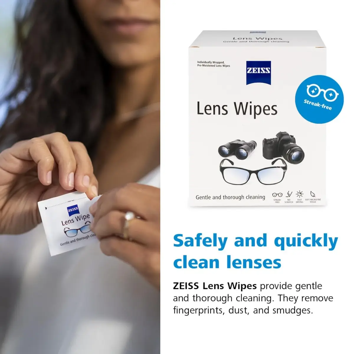 ZEISS Pre-Moistened Lens Cleaning Wipes 600 Count | Fragrance-Free for All Optics - view 4