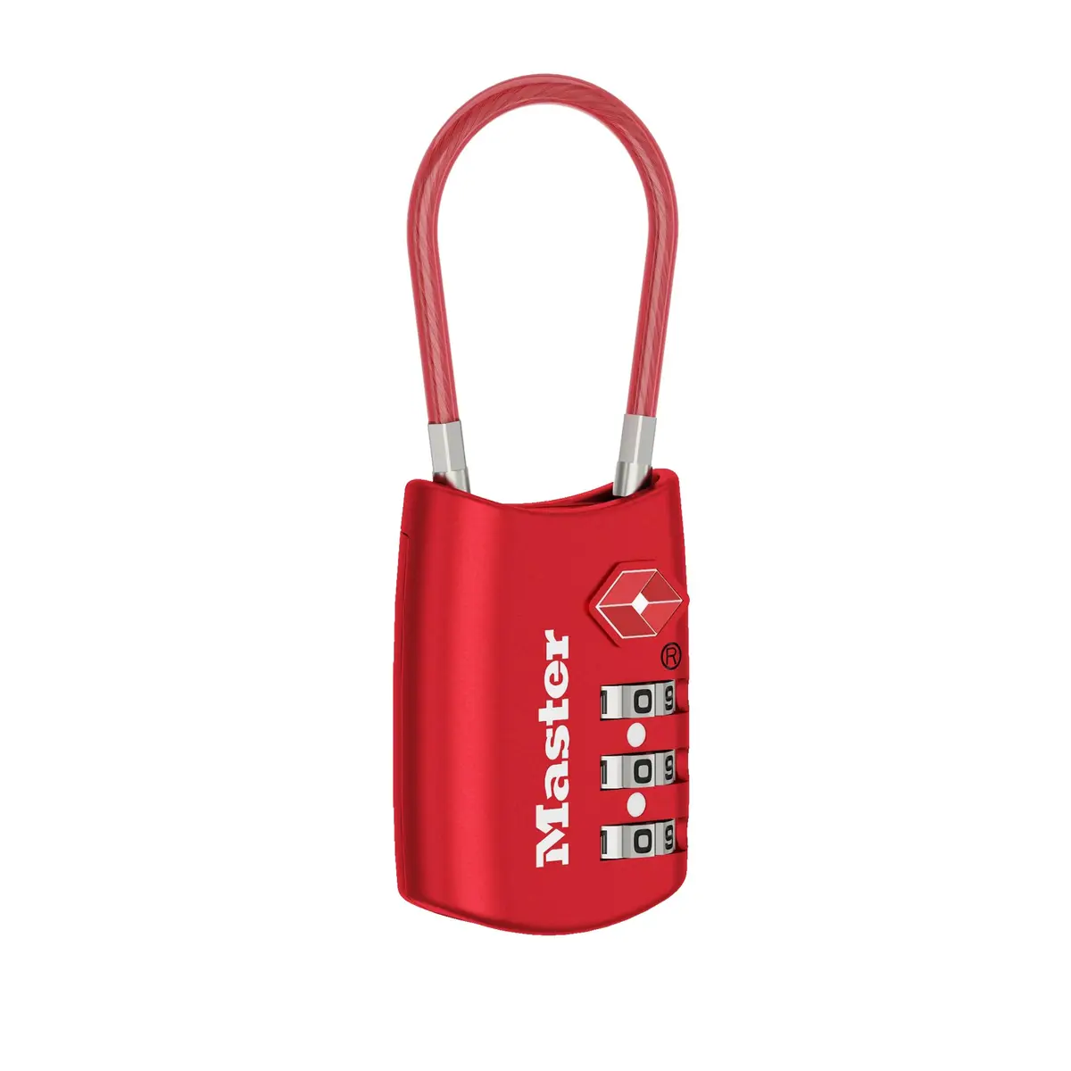 Master Lock 4688D TSA Luggage Lock, Red 1 Pack | Set Your Own Combination Lock - view 2