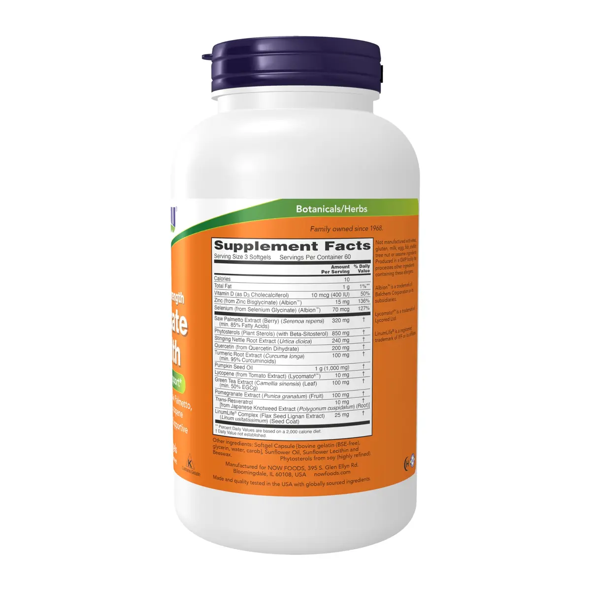 NOW Prostate Health Softgels 180 | Supports Prostate Function with Botanicals & Nutrients - view 2