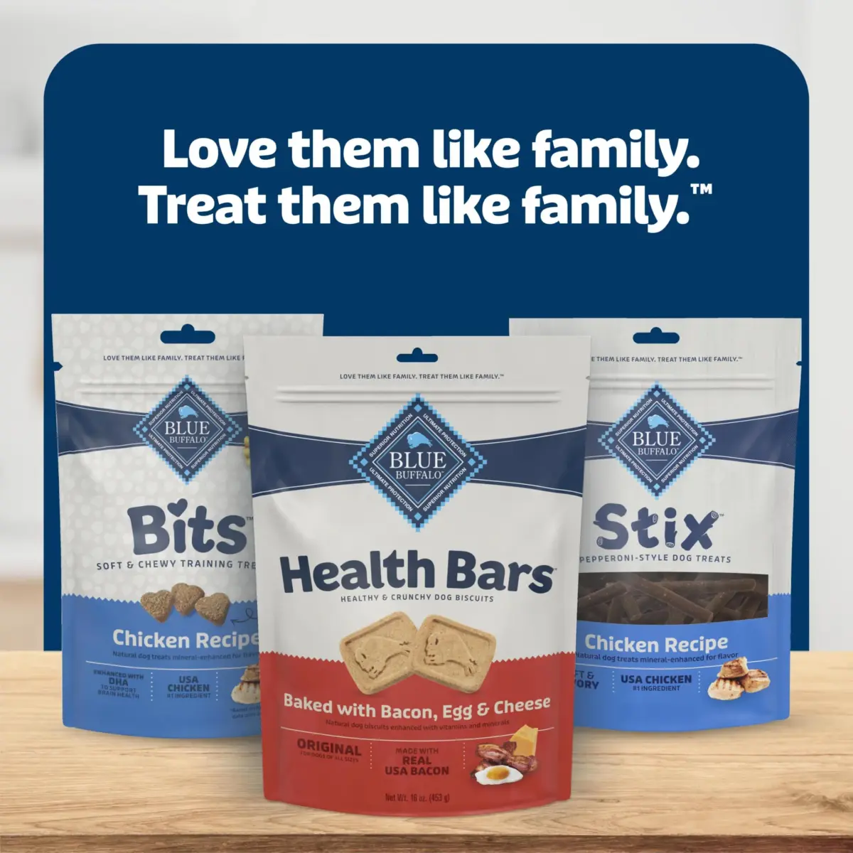 Blue Buffalo Health Bars Bacon Egg & Cheese Dog Biscuits 454g (16 oz) | Oven-Baked Crunchy Treats for All Breeds - view 9