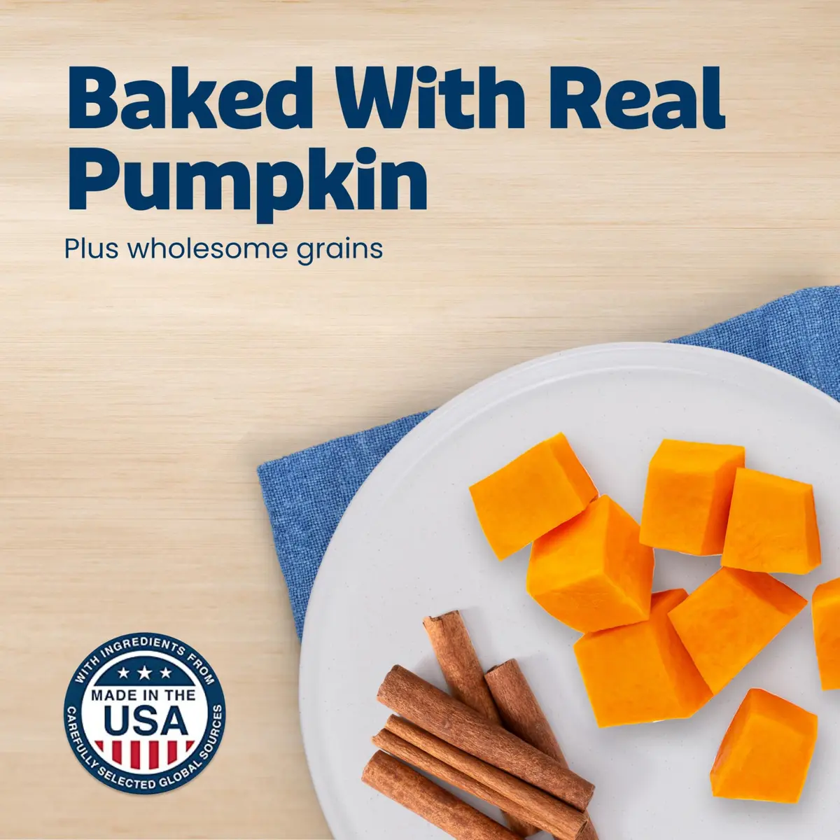 Blue Buffalo Health Bars Pumpkin & Cinnamon Dog Biscuits 454g (16 oz) | Oven-Baked Natural Dog Treats - view 4
