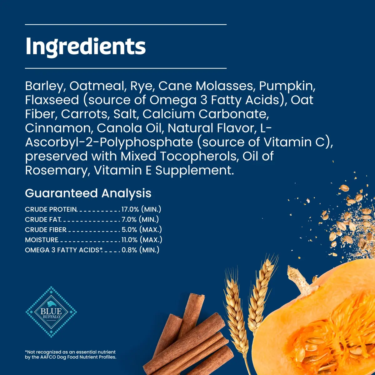 Blue Buffalo Health Bars Pumpkin & Cinnamon Dog Biscuits 454g (16 oz) | Oven-Baked Natural Dog Treats - view 8