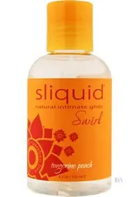 Sliquid Natural Swirl Tang Peach 4.2oz Water-Based Lubricant | Vegan & Paraben-Free - view 3
