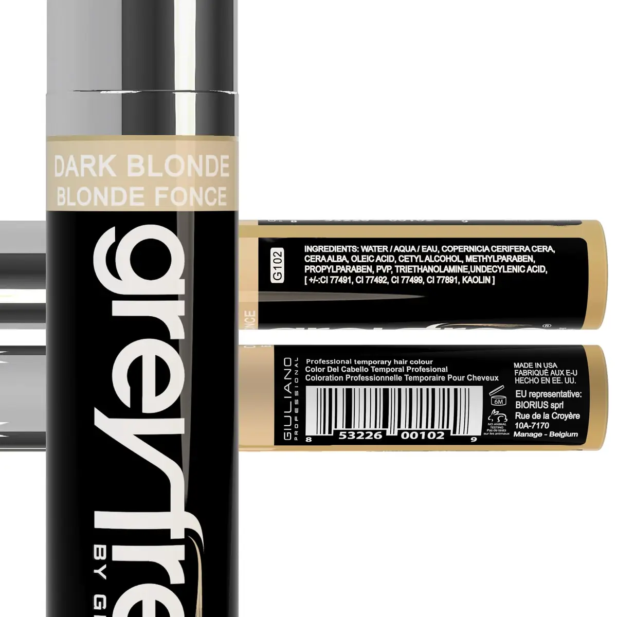 Greyfree Hair Mascara Root Touch-Up for Gray Hair | Precision Hairline Concealer for Brows & Beard (DARK BLONDE) | Temporary Gray Coverage - view 3