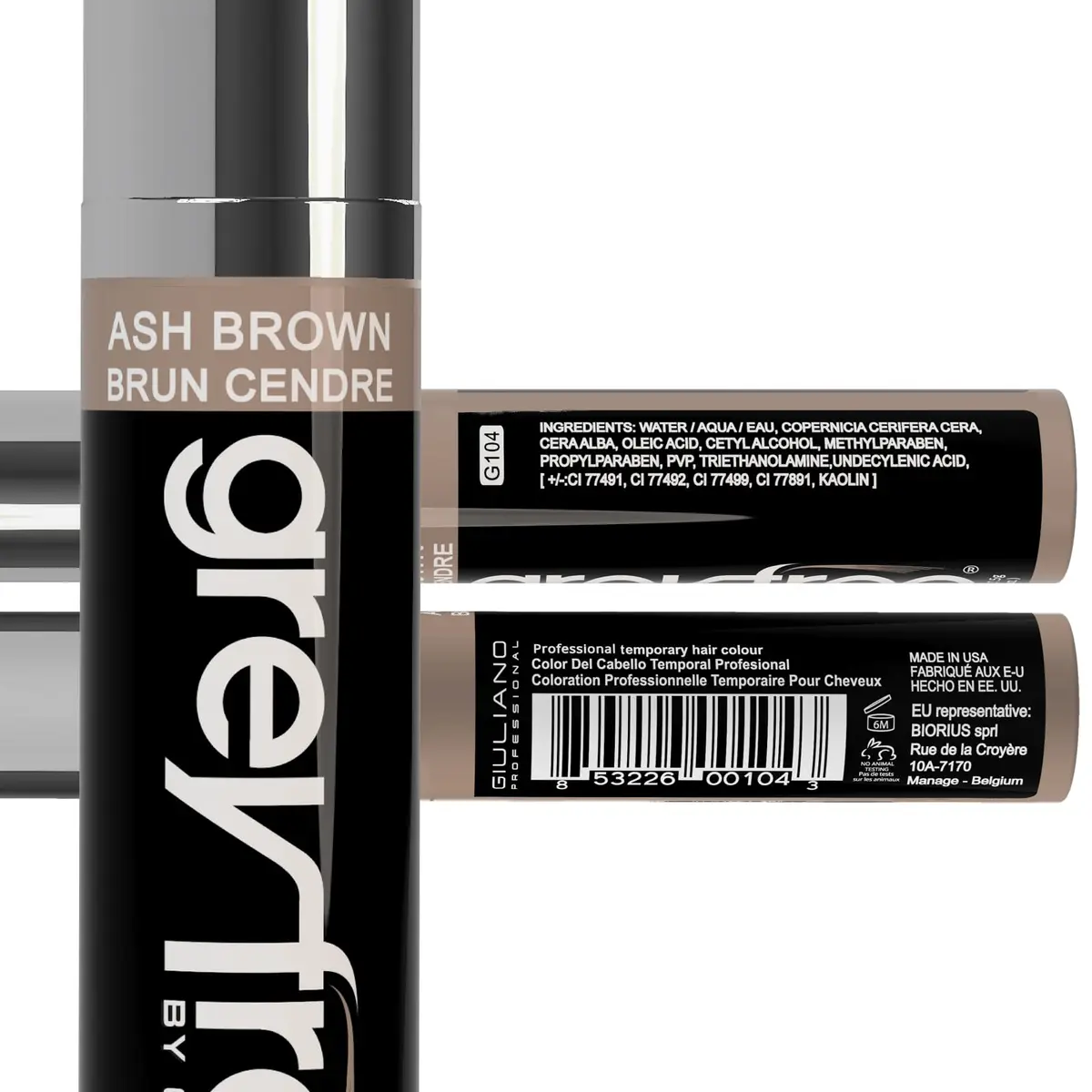 Greyfree Ash Brown Hair Mascara Root Touch-Up Wand | Temporary Gray Coverage for Roots, Brows & Beard - view 5