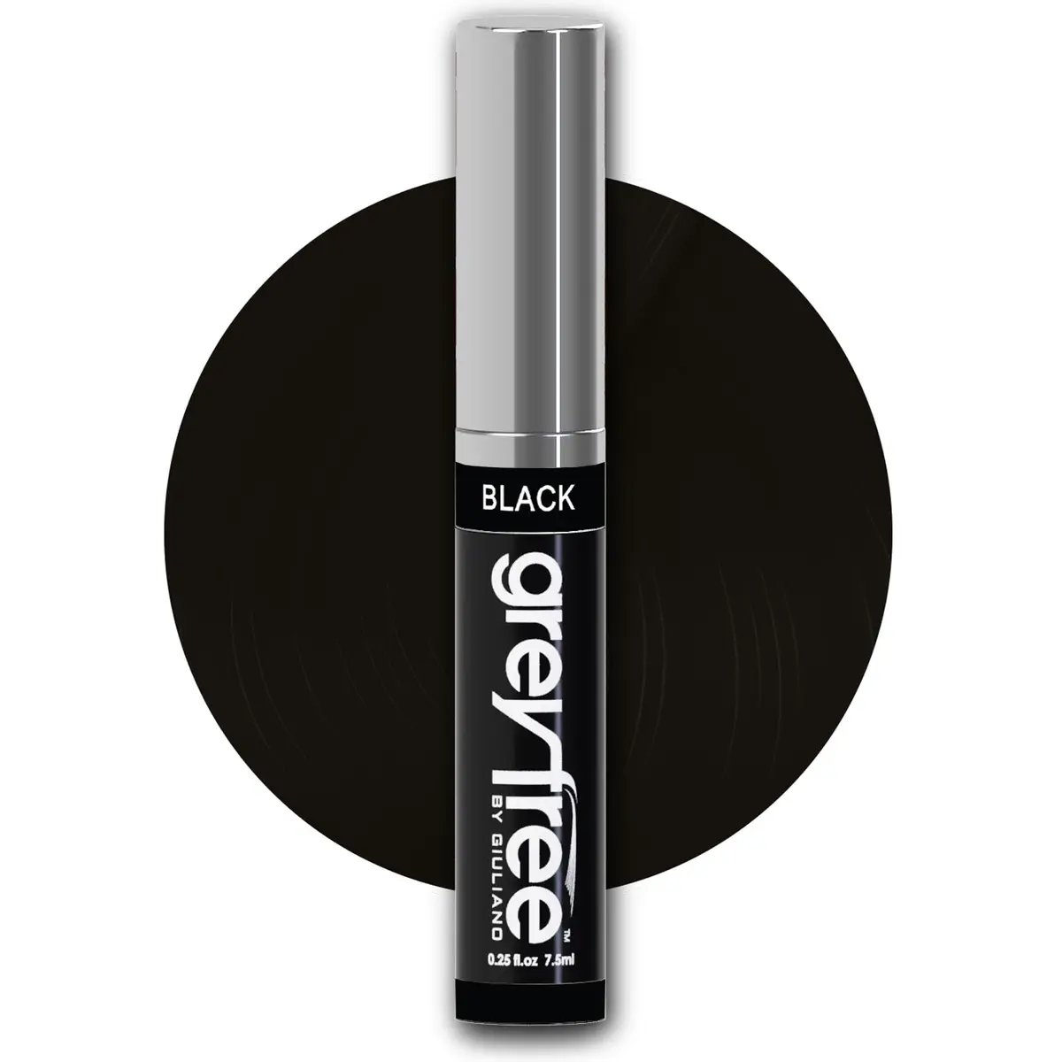 Greyfree Hair Mascara Root Touch-Up for Gray Hair & Brows | Black | 0.7 oz (20 ml) | Natural-Looking Temporary Coverage - main product image