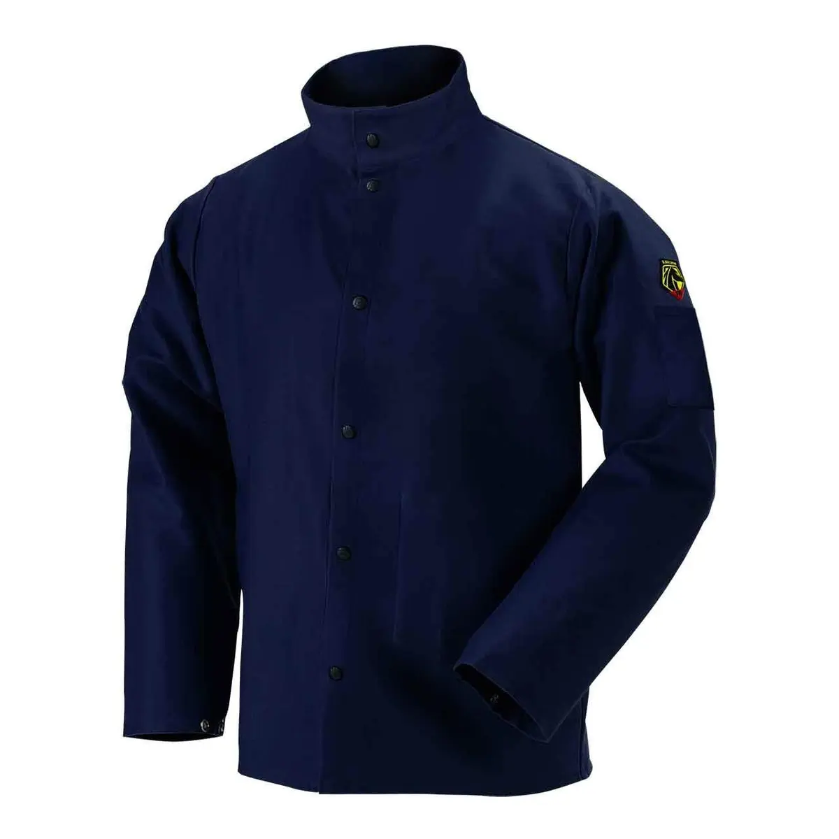 Black Stallion FN9-30C 30" 9oz Navy FR Cotton Welding Jacket, Large | Flame-Resistant Cotton Workwear - main product image