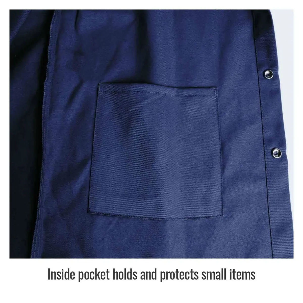 Black Stallion FN9-30C 30" 9oz Navy FR Cotton Welding Jacket, Large | Flame-Resistant Cotton Workwear - view 4
