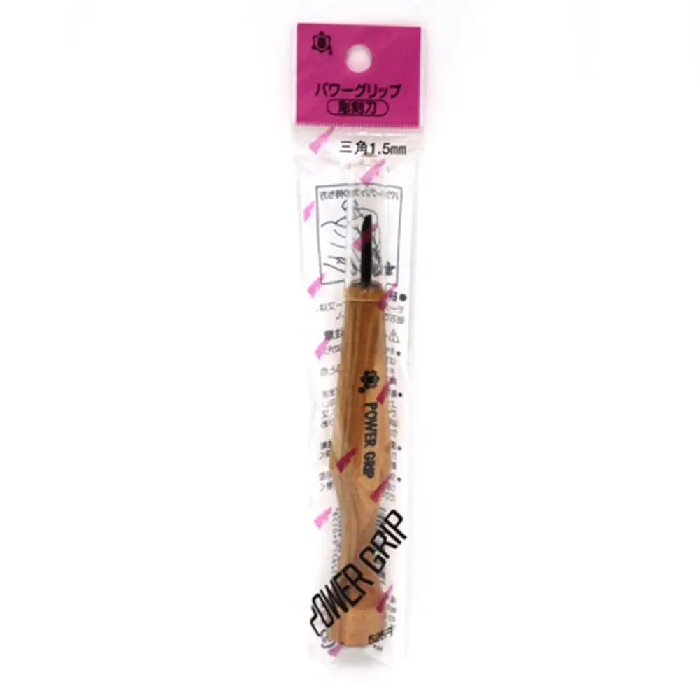 三木章 Mikisho Power Grip Chisel Triangular 1.5mm | Japanese Hand Tool for Wood Carving - view 4