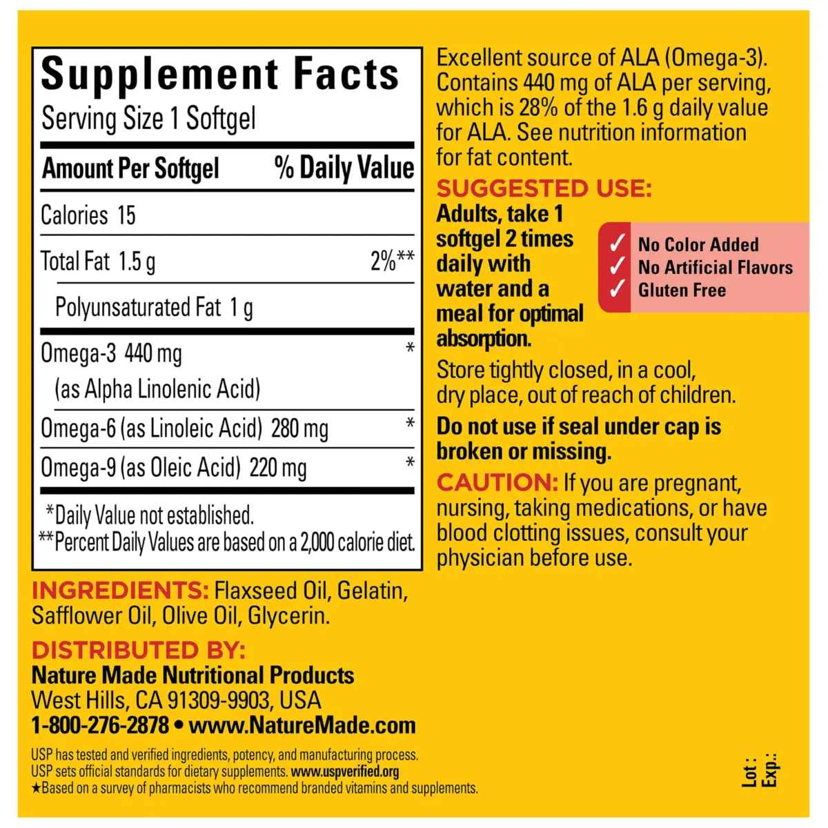 Nature Made Triple Omega 3-6-9 Softgels 150 Count (75 Day Supply) | Heart Health Support with Essential Fatty Acids - view 7