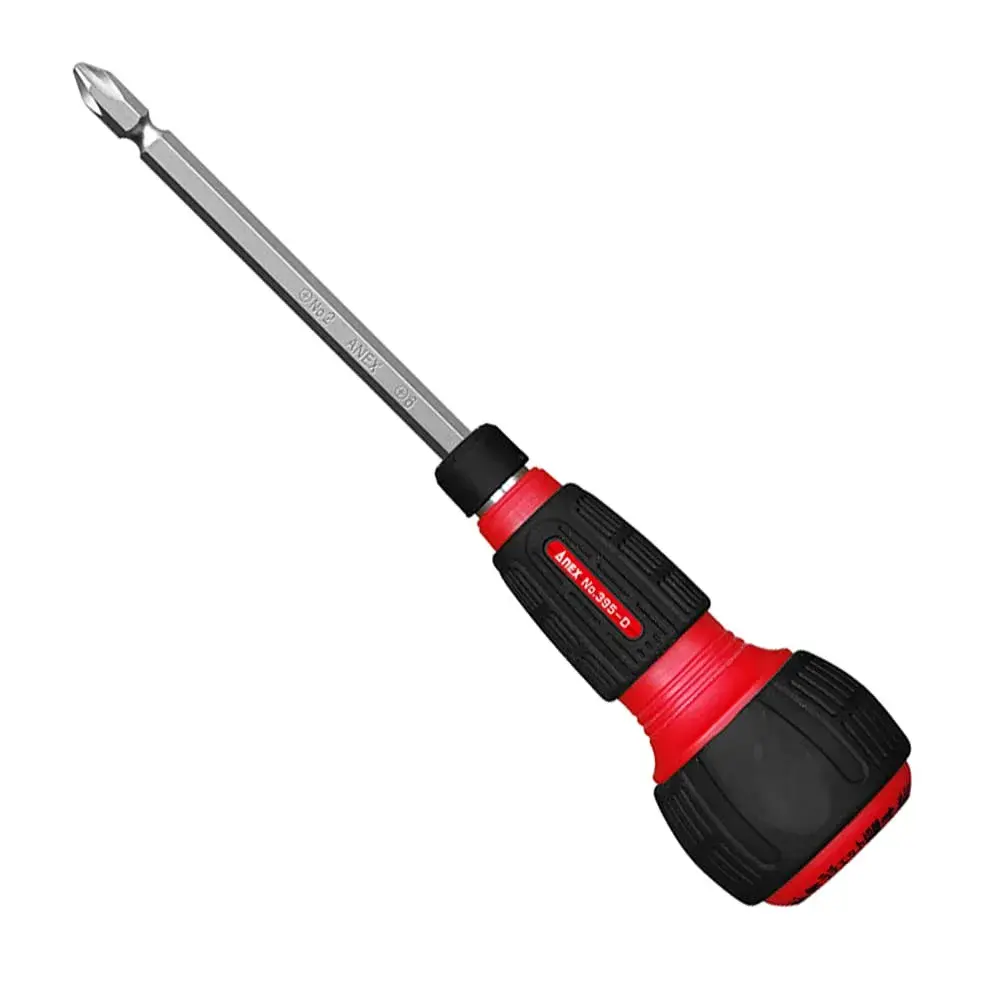 Anex No. 395-D Ratchet Screwdriver with 60-Gear Ball Grip & Magnetic Tip | 65 mm (2.6 inches) - main product image