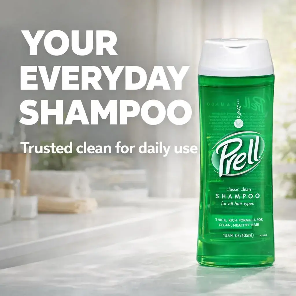 Prell Original Green Shampoo – Classic Clean Deep Cleansing Shampoo 400ml (13.5 Fl Oz) | Gentle Formula for All Hair Types - main product image