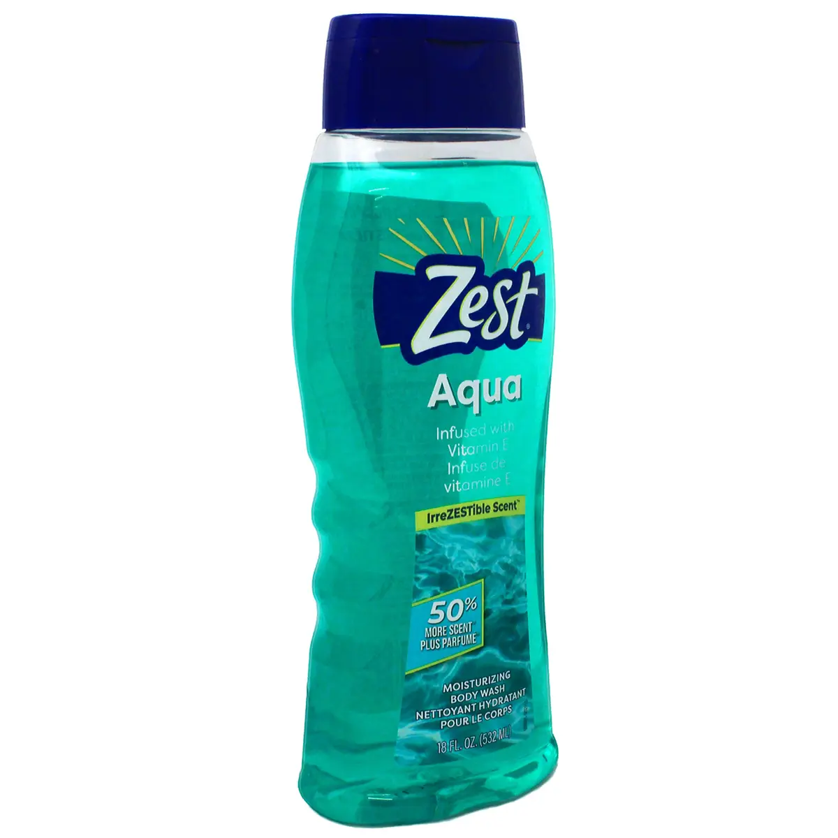 Zest Body Wash, Aqua, 18 Fl Oz (2 Pack) | Aquatic Scent, Gentle Hydration, Unisex - view 6
