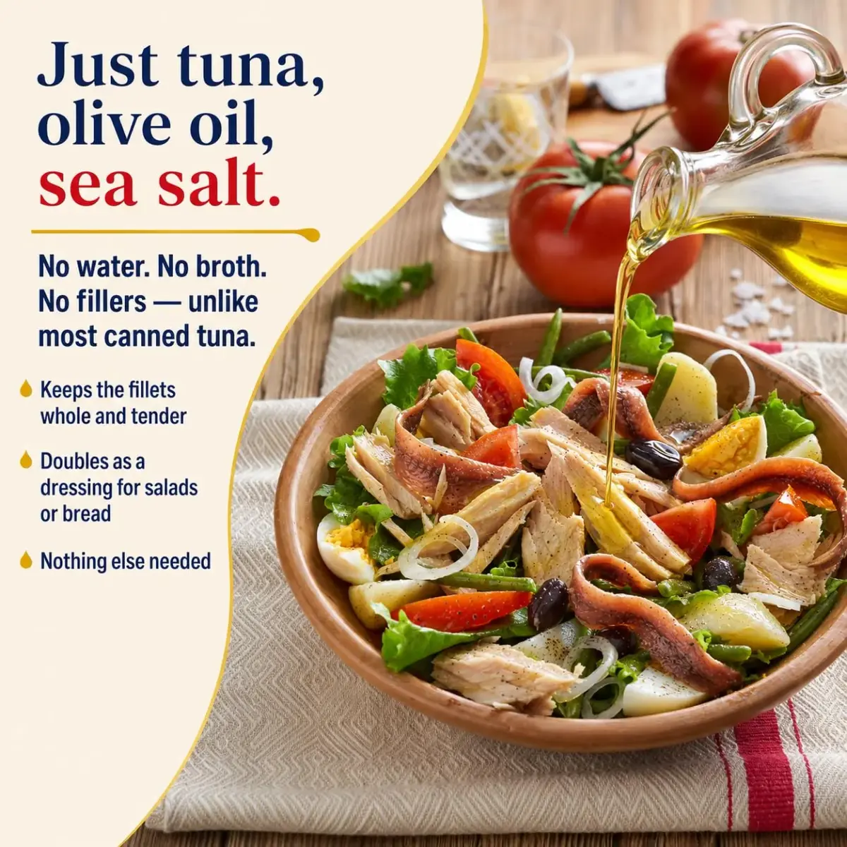 Ortiz White Tuna in Olive Oil, Fresh Tender Slices, Spanish Wild Caught Tuna, High in Protein and Omega 3 Fats, Excellent in Salad, Pasta or Sandwiches - No Need to Add Mayo, 3.95oz Can (Pack of 12) - view 6