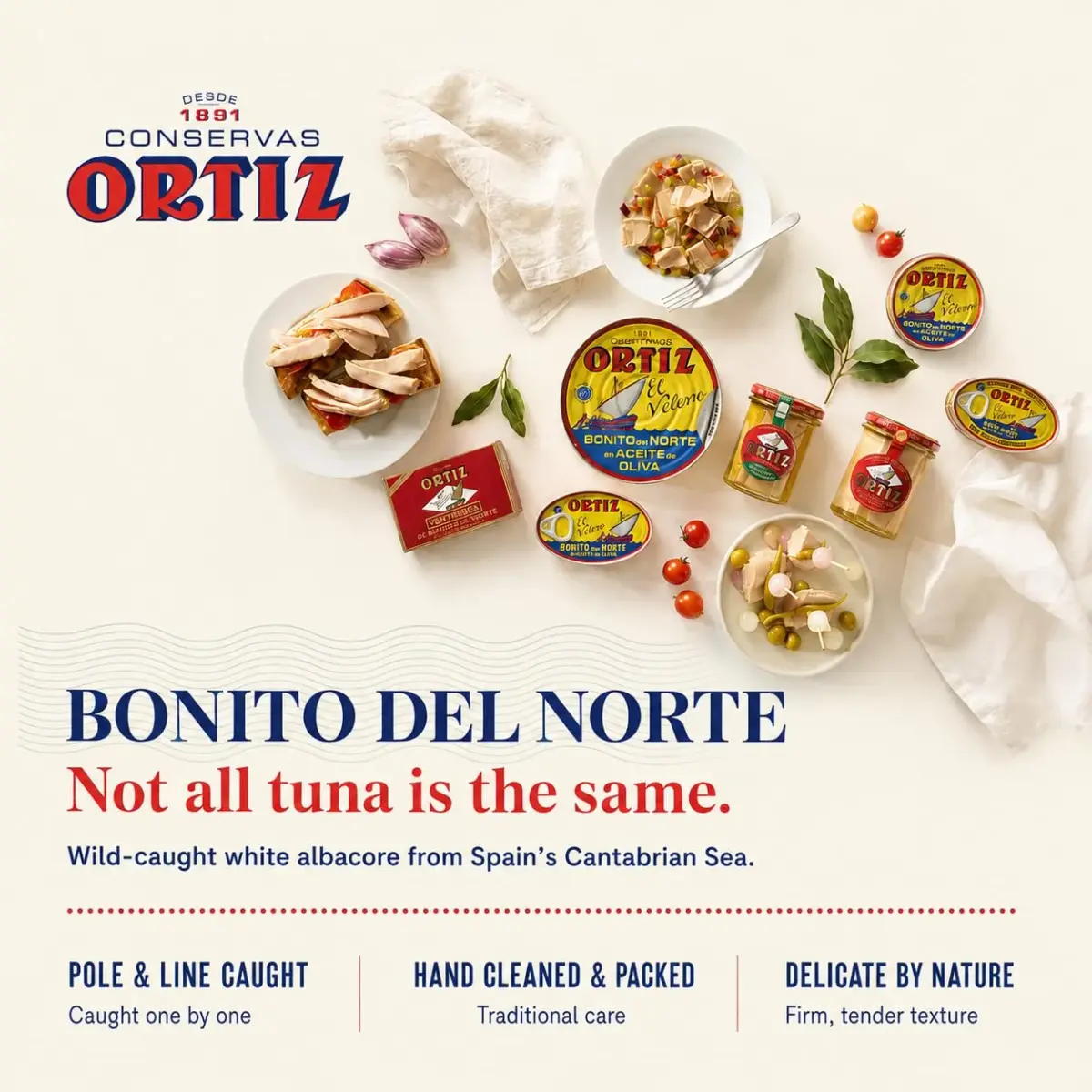 Ortiz White Tuna in Olive Oil, Fresh Tender Slices, Spanish Wild Caught Tuna, High in Protein and Omega 3 Fats, Excellent in Salad, Pasta or Sandwiches - No Need to Add Mayo, 3.95oz Can (Pack of 12) - view 7