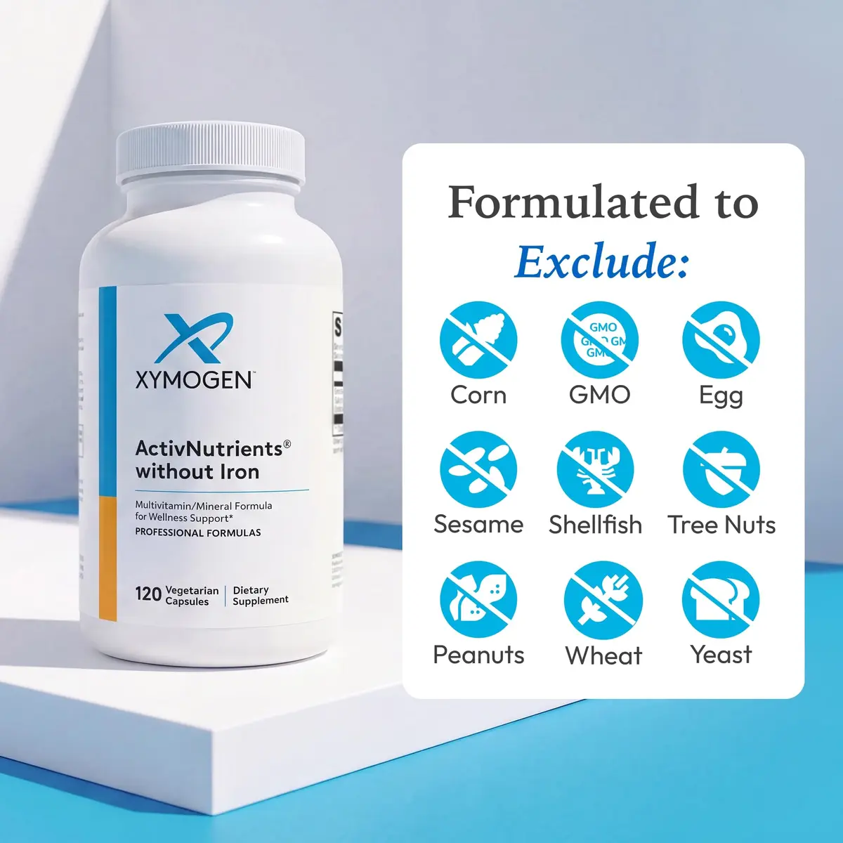 XYMOGEN ActivNutrients Without Iron, 120 Count | Multimineral Wellness Support for India - view 6