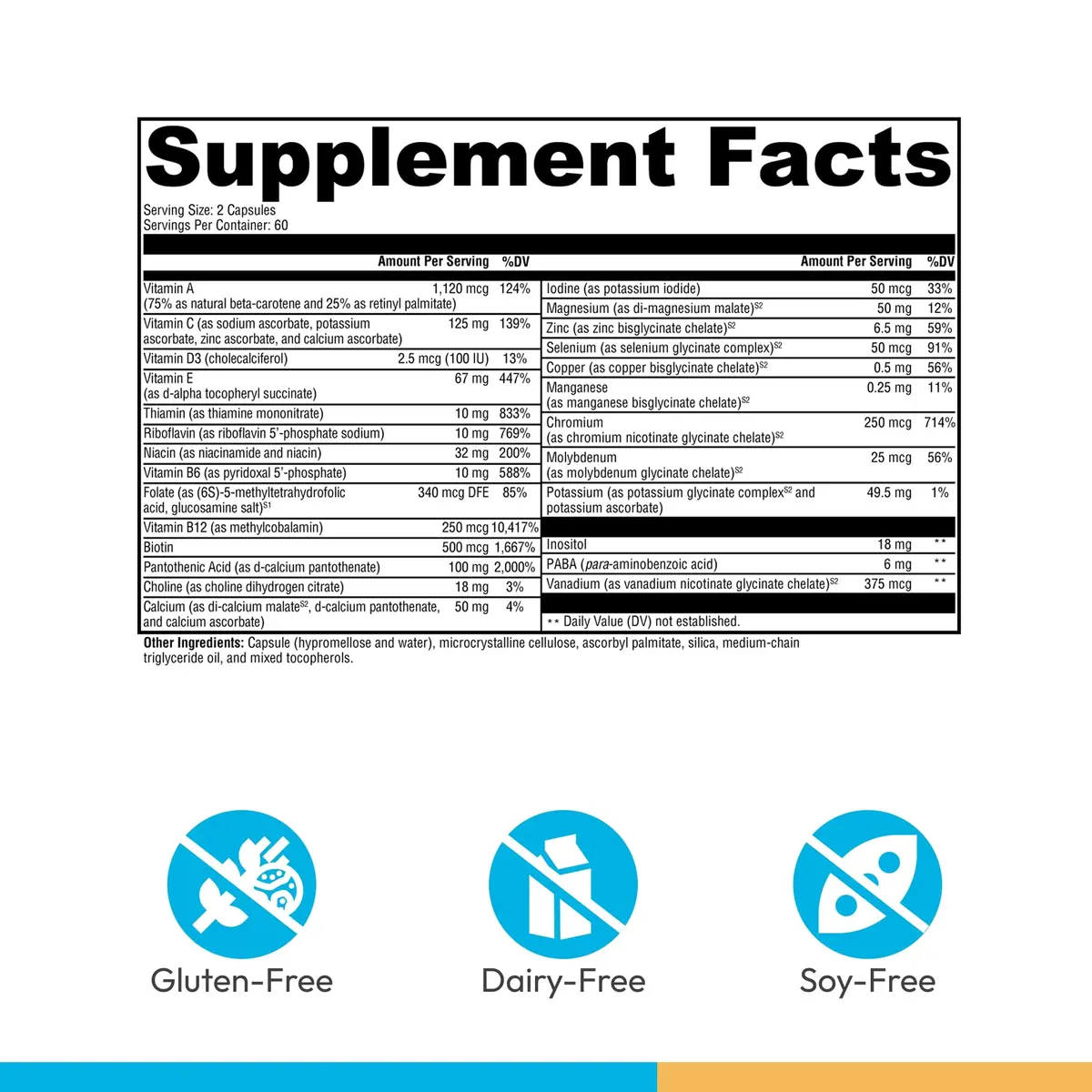 XYMOGEN ActivNutrients Without Iron, 120 Count | Multimineral Wellness Support for India - view 2