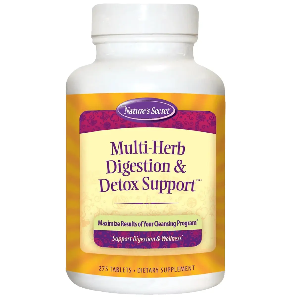 Nature's Secret Multi-Herb Digestion & Detox Support | 275 Tablets for Digestive Wellness & Cleansing - main product image