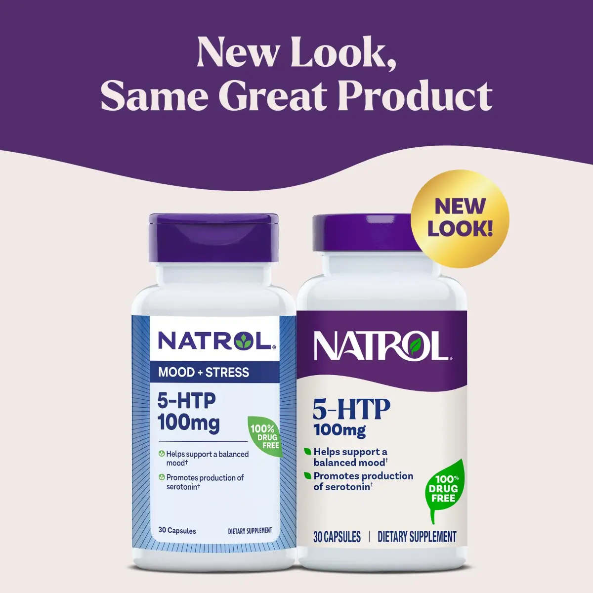 Natrol 5-HTP Mood & Stress Support Capsules 100 mg (30 Count) | Promotes Serotonin for Balanced Mood - view 2